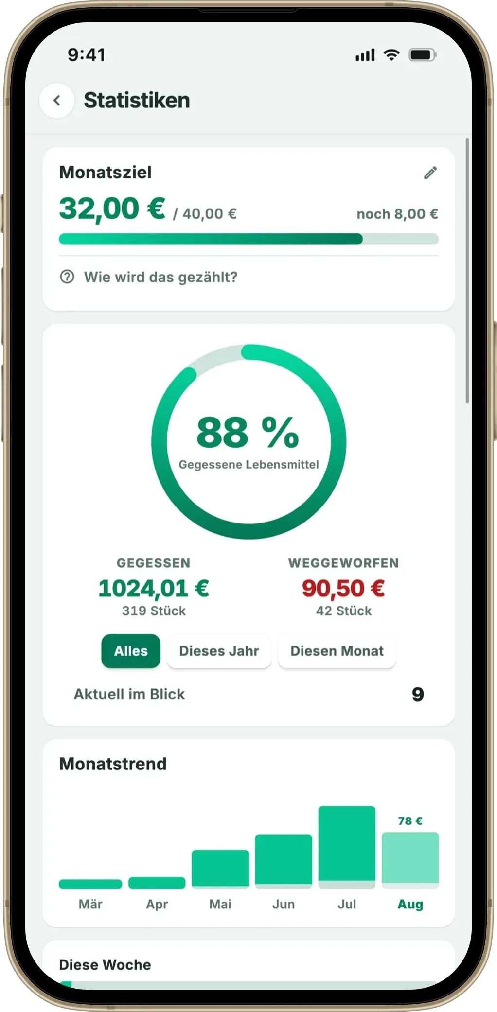 Fango — App zur Verfolgung von Mindesthaltbarkeitsdaten