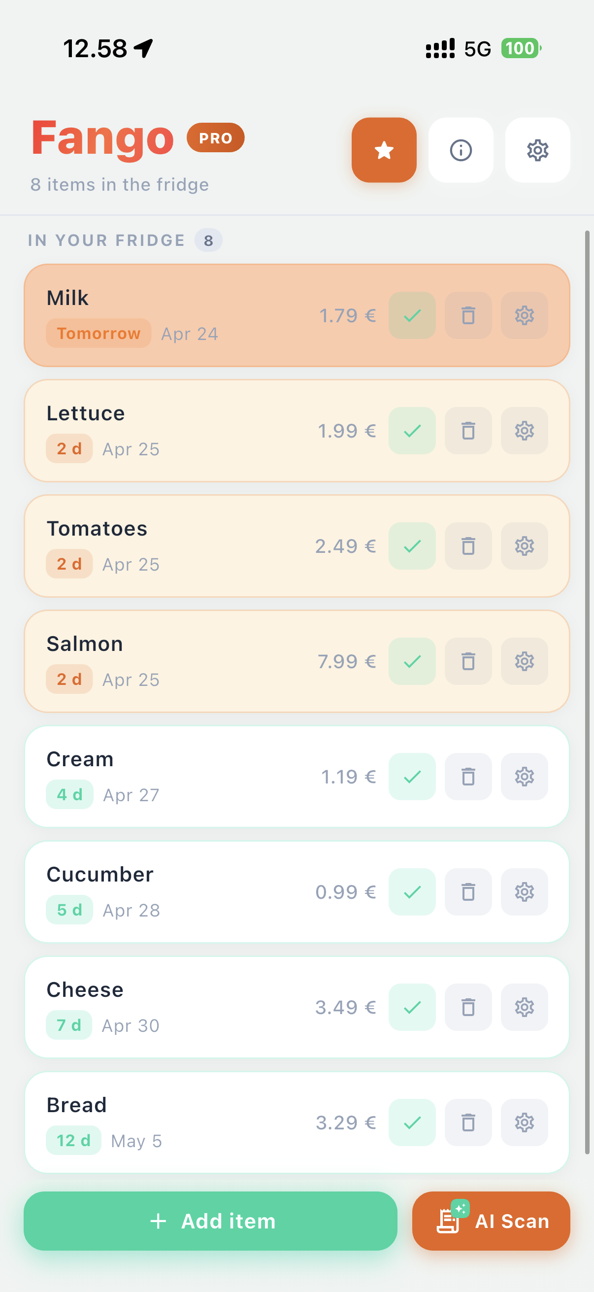 Fango fridge management